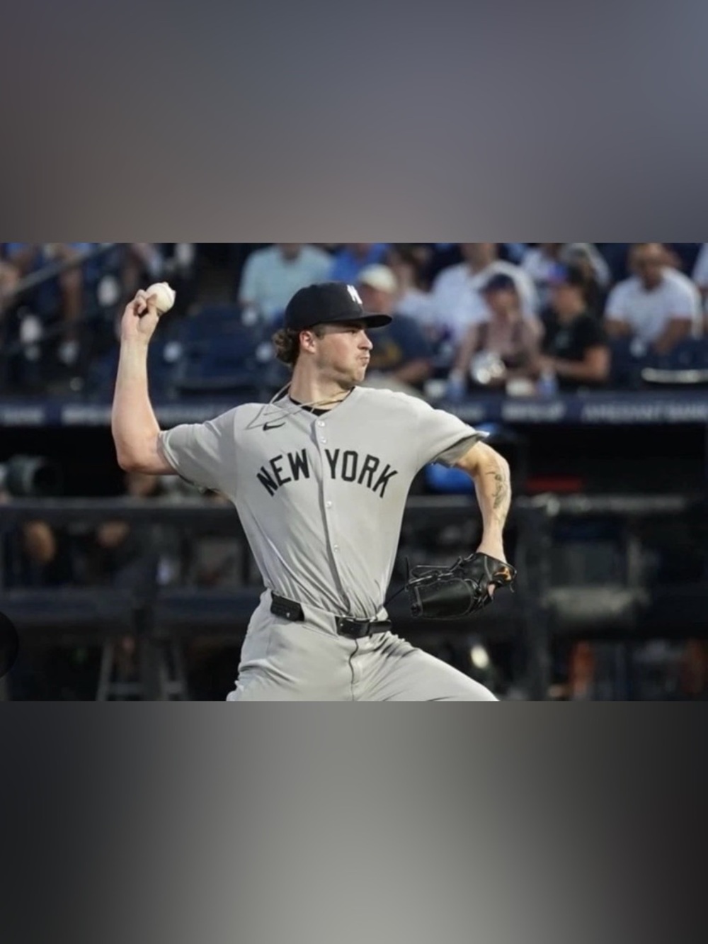 Nike Authentic New York Yankees Cam Schlittler #31 MLB Gray Jersey Men’s Sz: M - Picture 2 of 9